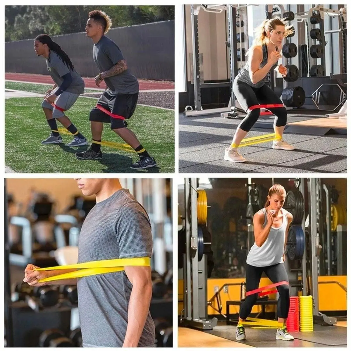 5li Egzersiz Direnç Bant Seti Pilates Crossfit Ekipmanları (4745)-2