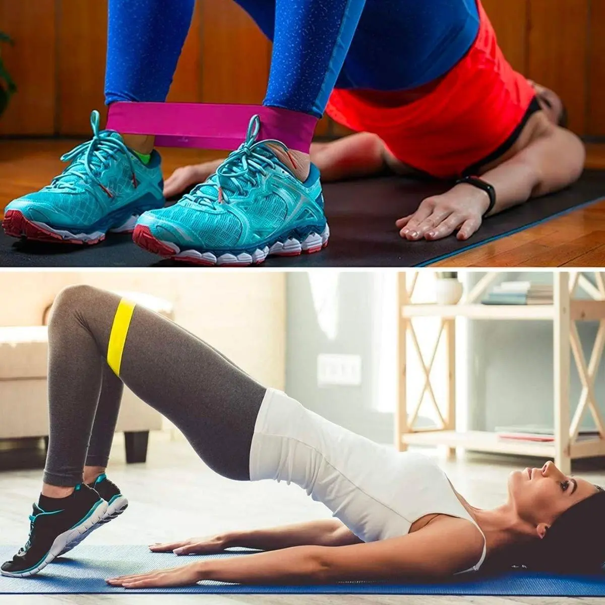 5li Egzersiz Direnç Bant Seti Pilates Crossfit Ekipmanları (4745)-4