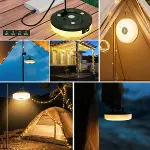 2’si 1 Arada 5 Farklı Işık Modlu Gün Işığı Şarjlı Kamp Lambası ve Makaralı 10 Metre Peri LED Işık – Su Geçirmez Mıknatıslı Aydınlatma Feneri (4745)-4