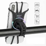 Universal Bisiklet Motosiklet Çocuk Arabası Silikon 360 Derece Telefon Tutucu Tüm Modellerle Uyumlu (4745)-1