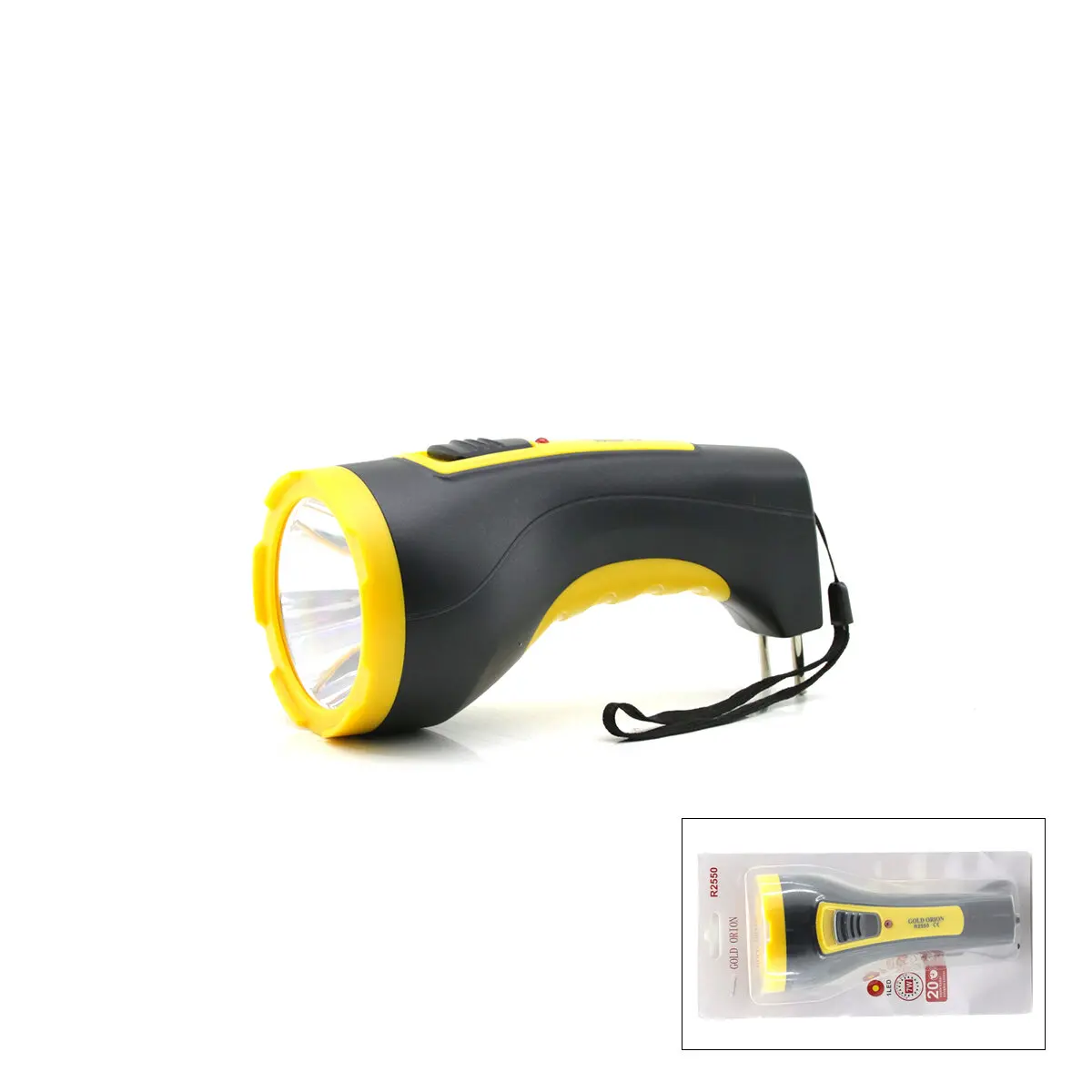7W TEK LED BOMBELİ GÖVDE FİŞ ŞARJLI EL FENERİ UZUN MESAFELİ KAMBUR R2550 (4745)