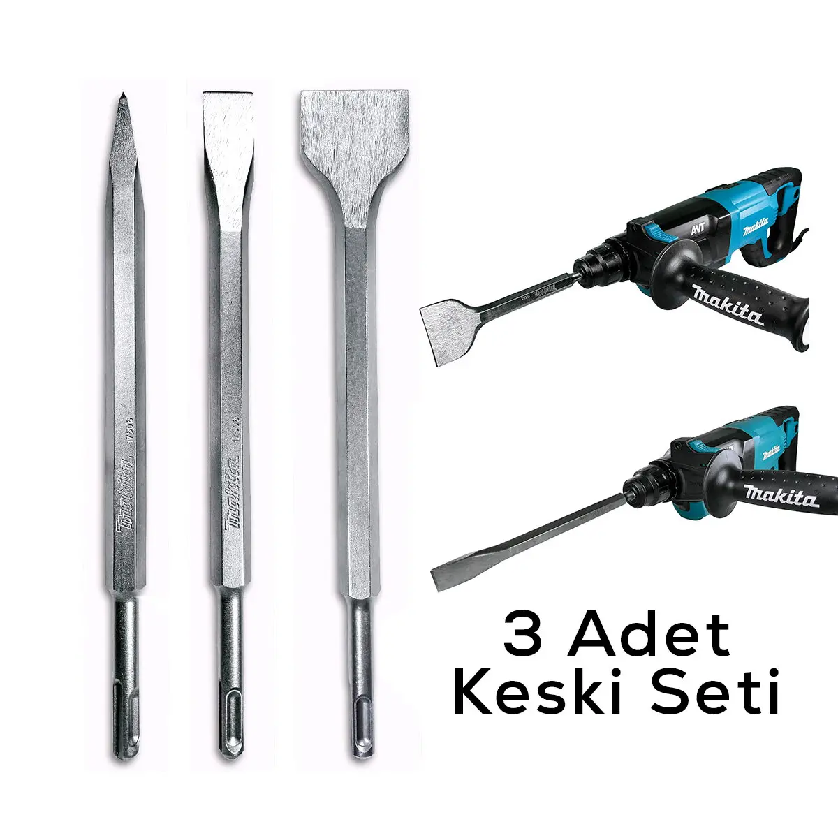 3PCS MURÇ SETİ SİVRİ -DÜZ 25CM (4745)