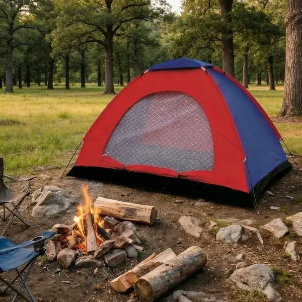 6 Kişilik Manuel Kurulum Kamp Çadırı – Aile, Doğa, Piknik ve Outdoor Kamp Çadırı 220x250x150 cm (4745)
