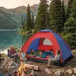 6 Kişilik Manuel Kurulum Kamp Çadırı – Aile, Doğa, Piknik ve Outdoor Kamp Çadırı 220x250x150 cm (4745)-2
