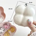 Kompakt Çiçek Model İlaç&nbsp;Kutusu – 7 Bölmeli Günlük ve Seyahat Tipi Mini Hap&nbsp;Düzenleyici (4745)-5