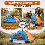 8&nbsp;Kişilik Otomatik Kurulum Kamp Çadırı – Outdoor , Suya Dayanıklı Hızlı Kurulum Piknik ve Doğa İçin Geniş Aile Çadırı&nbsp;250x250x165 cm (4745)-5