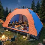 10&nbsp;Kişilik Otomatik Kurulum Kamp Çadırı – Outdoor , Suya Dayanıklı Hızlı Kurulum Piknik ve Doğa İçin Geniş Aile Çadırı 300x300x170 cm (4745)-2
