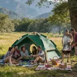 6&nbsp;Kişilik Otomatik Kamp Çadırı – Çift Katmanlı, Suya Dayanıklı, Hızlı Kurulum Outdoor Aile ve Doğa Çadırı 200x250x150 cm (4745)-2