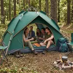 6&nbsp;Kişilik Otomatik Kamp Çadırı – Çift Katmanlı, Suya Dayanıklı, Hızlı Kurulum Outdoor Aile ve Doğa Çadırı 200x250x150 cm (4745)-4
