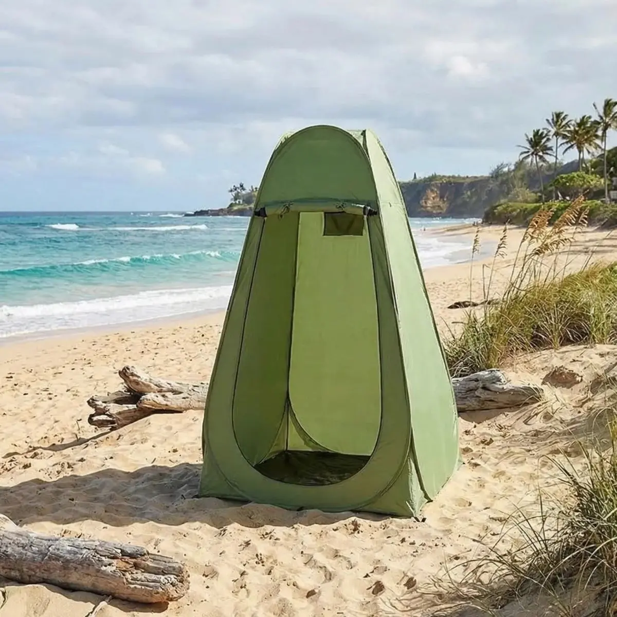 Tek Kişilik Yarı Otomatik Portatif Giyinme Kabini Çadırı – Plaj, Kamp, Duş ve Soyunma Kabini Outdoor Çadır 120x120x190 cm (4745)