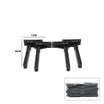 4 ADET SİYAH SOFRA AYAK KOMPLE PLASTİK 20CM AÇ KAPA (4745)-1