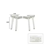 4 ADET BEYAZ SOFRA AYAK KOMPLE PLASTİK 20CM AÇ KAPA (4745)-1
