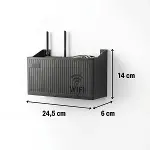 Duvar Tipi Wi-Fi Modem Saklama Kutusu(Siyah) – Kablo Düzenleyici Router Raf Organizer (4745)-5