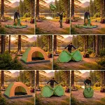 4 Kişilik Yarı Otomatik Kamp Çadırı – Suya Dayanıklı, Hızlı Kurulumlu Outdoor Aile Çadırı, Doğa, Kamp ve Piknik 200x200x135 cm (4745)-4