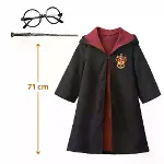 Harry Potter Çocuk Bebek Kostüm Seti – Asa Gözlük Pelerin 71 cm (2-4 Yaş) (4745)-2