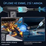 Mini Şarjlı Hava Üfleyici ve Vakumlu El Süpürgesi (4745)-3