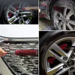 3lü Bükülebilen Peluş Detaylı Temizlik İçin Oto Jant, Egzos Temizleme Fırçası (4745)-5