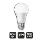10 ADET 15W BEYAZ LED AMPUL 1200LM 6500K 15.000 SAAT ÖMÜR (4745)-2