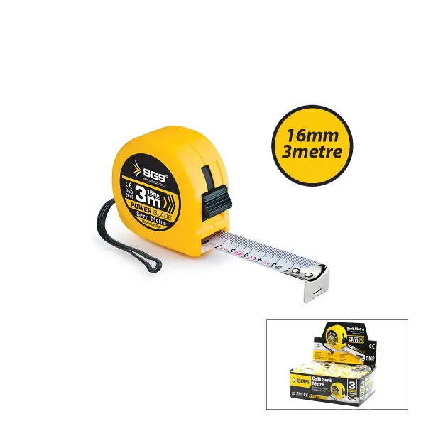 12 ADET 3MT X 16MT STOPLU ŞERİT METRE (4745)