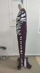 Kadın Kısa Kollu Bisiklet Yaka Zebra Desen Bluz Ve Pantolon Ikili Takım-5