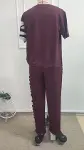 Kadın Kısa Kollu Bisiklet Yaka Zebra Desen Bluz Ve Pantolon Ikili Takım-6