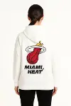 Üç İplik Kapüşonlu Ön Ve Arka Baskılı SweatShirt Hoodie - Beyaz-3