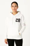 Üç İplik Kapüşonlu Ön Ve Arka Baskılı SweatShirt Hoodie - Beyaz-1