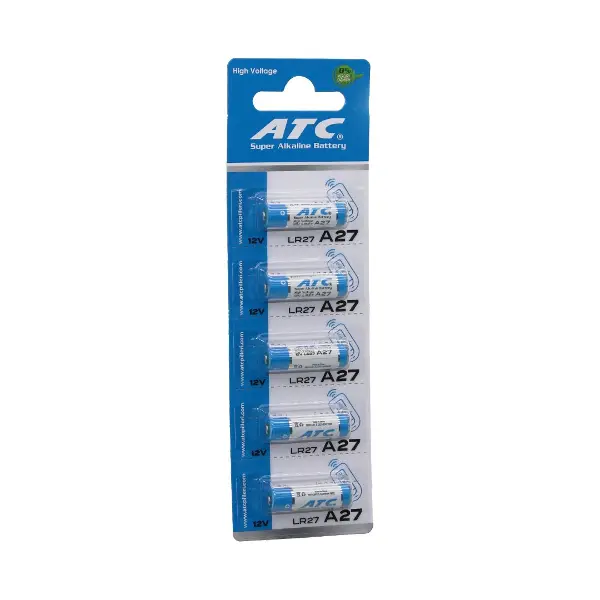 ATC SUPER ALKALİNE BATTERY A27 - 27A LR27 ARAÇ - OTO KUMANDA PİLİ 12V 5Lİ KART (4745)