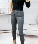Yüksel Bel Likralı Kot Pantolon (Gri)-2