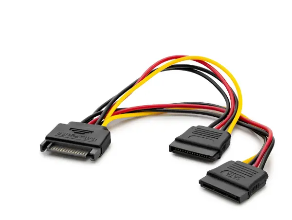 Sata Power 2 Li Çoklayıcı Kablosu 15 Cm Siyah HDX5519