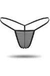 Siyah Transparan Tül String Tanga TM1114-1