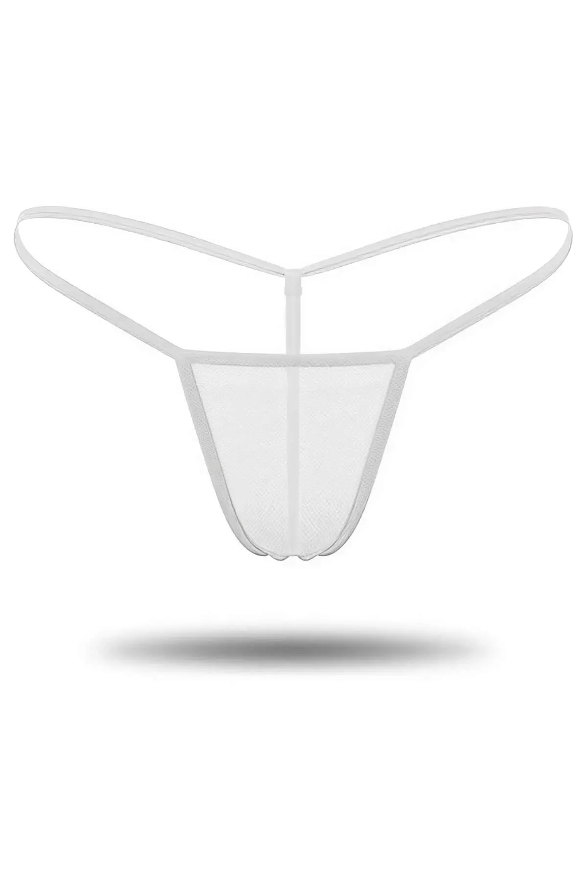 Beyaz Transparan Tül String Tanga TM0368