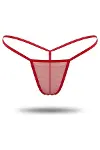 3'lü Renkli Transparan Tül String Tanga TM0369-10