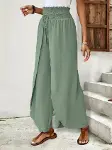 Kadın Beli Lastikli Bağcıklı önü Asimetrik Detaylı Aerobin Pantolon-4
