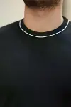 Erkek Bisiklet Yaka Ribanalı Kısa Kollu Tshirt-2