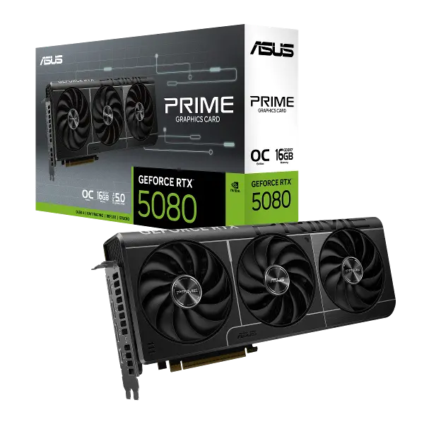 PRIME-RTX5080-O16G NVIDIA GEFORCE RTX5080 16GB GDDR7 256bit OC 1xHDMI 3xDP DLSS4 EKRAN KARTI