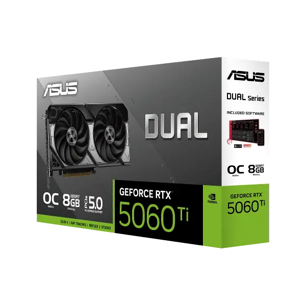 DUAL-RTX5060TI-O8G-NVIDIA-GEFORCE-RTX 5060 TI-8G-8GB GDDR7-128bit--OC-HDMI-3xDP-DLSS4 EKRAN KARTI