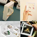 7x7 cm Standlı 3D Takı Ziynet Hatıra Koleksiyon Saklama Kutusu Şeffaf Film Çerçevesi (4745)-2