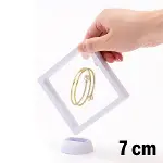 7x7 cm Standlı 3D Takı Ziynet Hatıra Koleksiyon Saklama Kutusu Şeffaf Film Çerçevesi (4745)-5