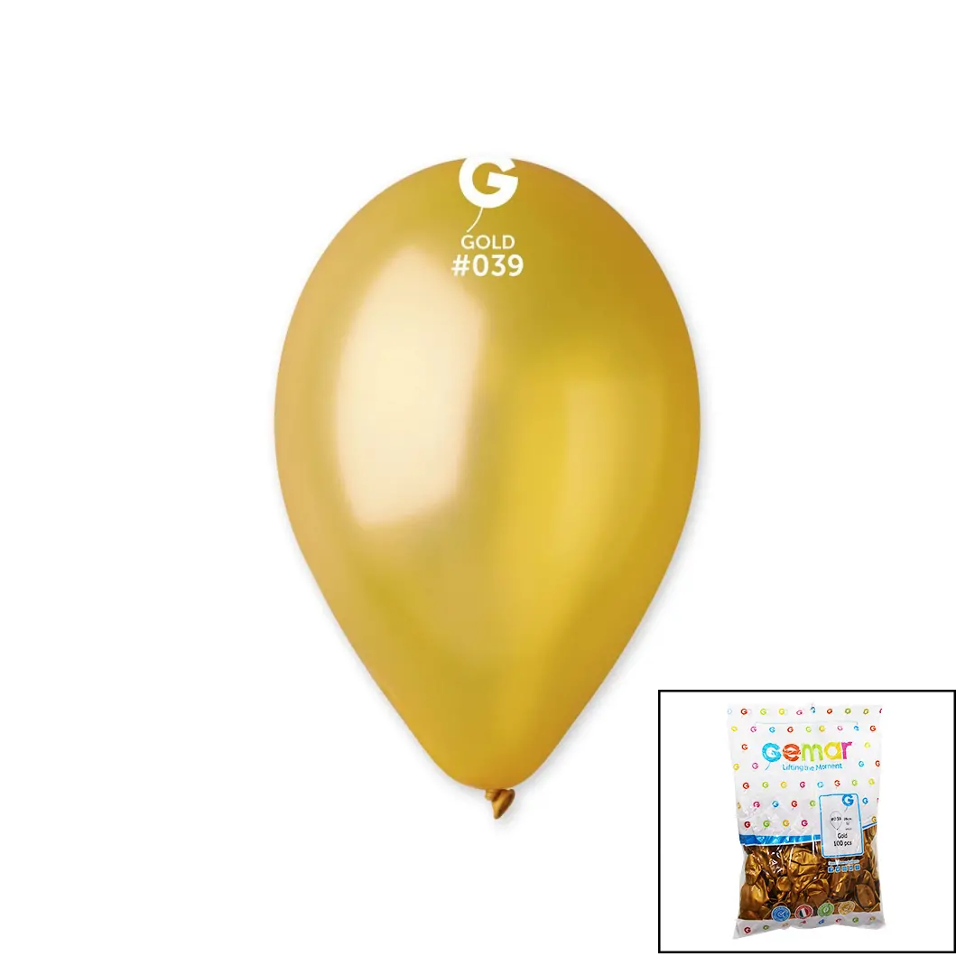 GM-110-39 METALİK - ALTIN BALON 11'' - 28CM - 100 PARÇA (4745)