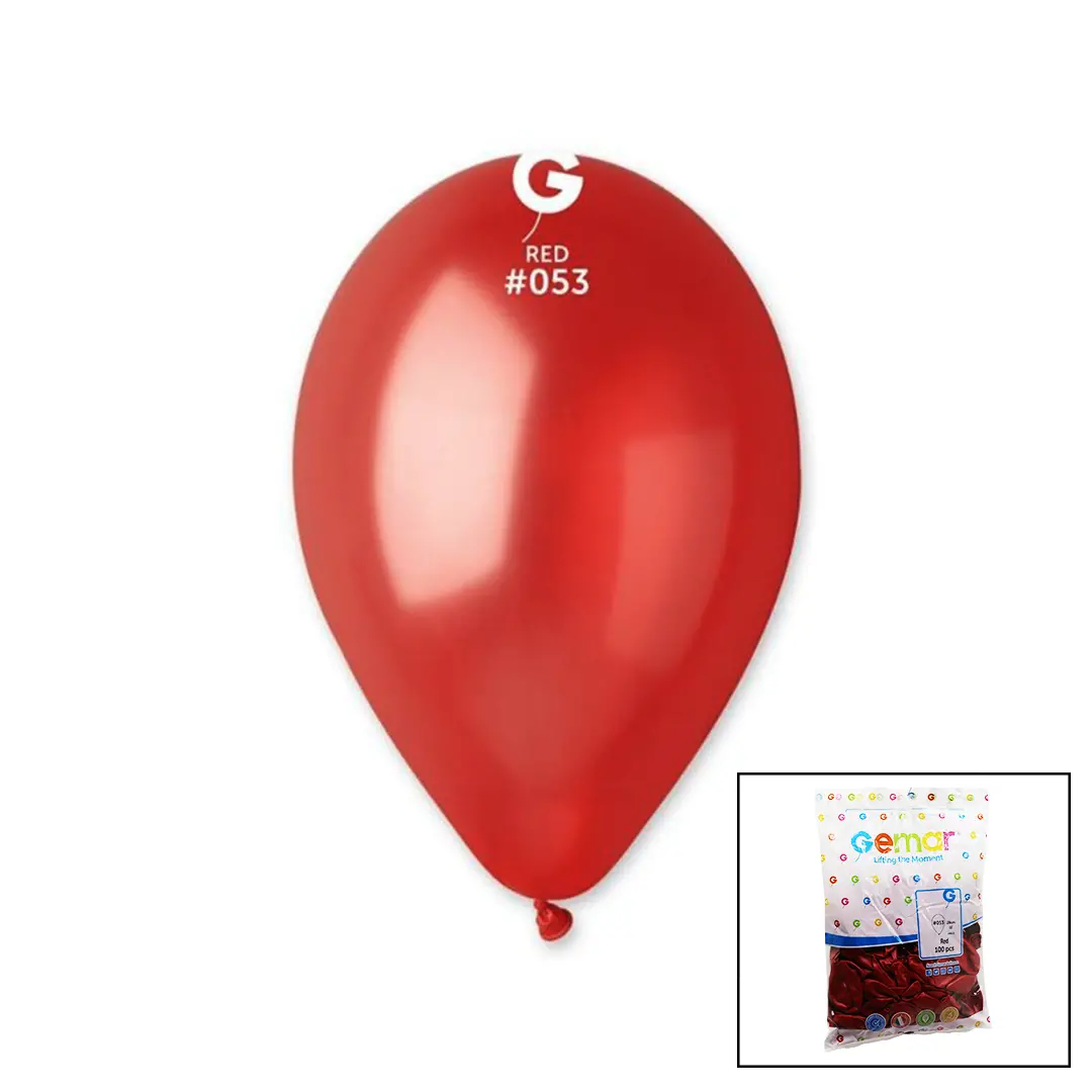 GM-110-53 METALİK - KIRMIZI BALON 11'' - 28CM - 100 PARÇA (4745)