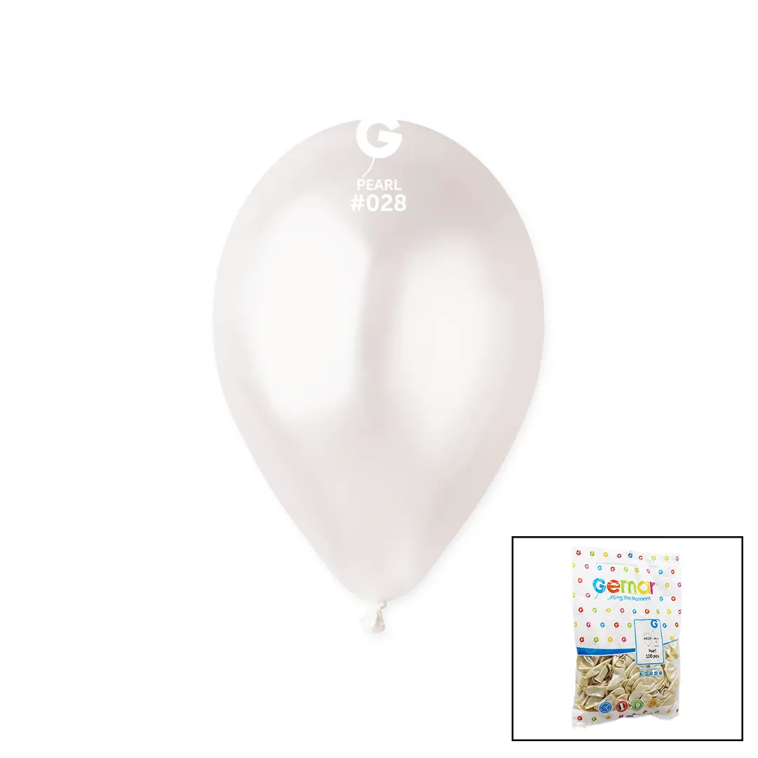 GM-110-28 METALİK - BEYAZ BALON 11'' - 28CM - 100 PARÇA (4745)