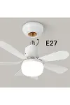 CT-1155 Karayel Fanlı LED Ampul 82W E27 Vantilatörlü Aydınlatma 3 Renk Dimmerli Beyaz Işık-3