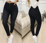 Kadın Yüksek Bel Yırtık Desenli Skınny Kot Pantolon-1