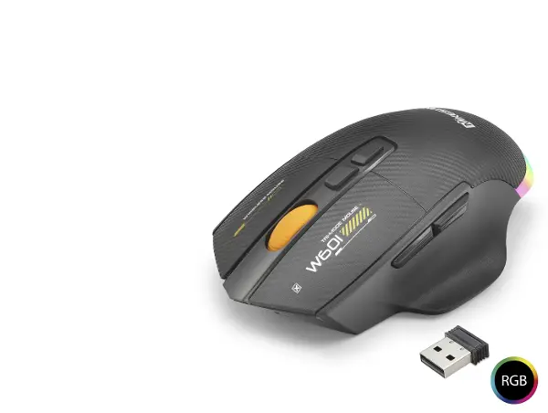 MKESPN Tri Mode Mouse 12800 Dpi 7 Tuş Makro 1000Hz Rgb - Siyah W601B