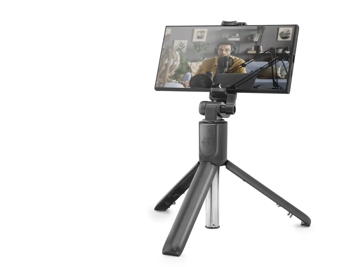 Telefon Tripodu Ve Selfie Çubuğu Seti Bluetooth 5.0 Kumandalı 100 Cm - Siyah ND1042