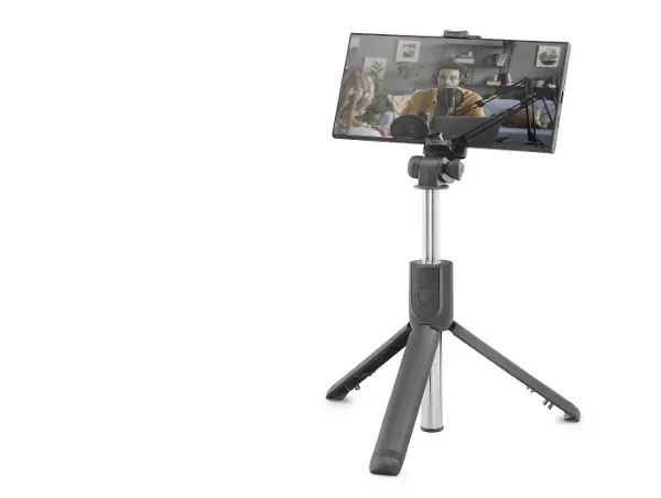 Telefon Tripodu Ve Selfie Çubuğu Seti Bluetooth Kumandalı 69 Cm - Siyah Pembe ND1037