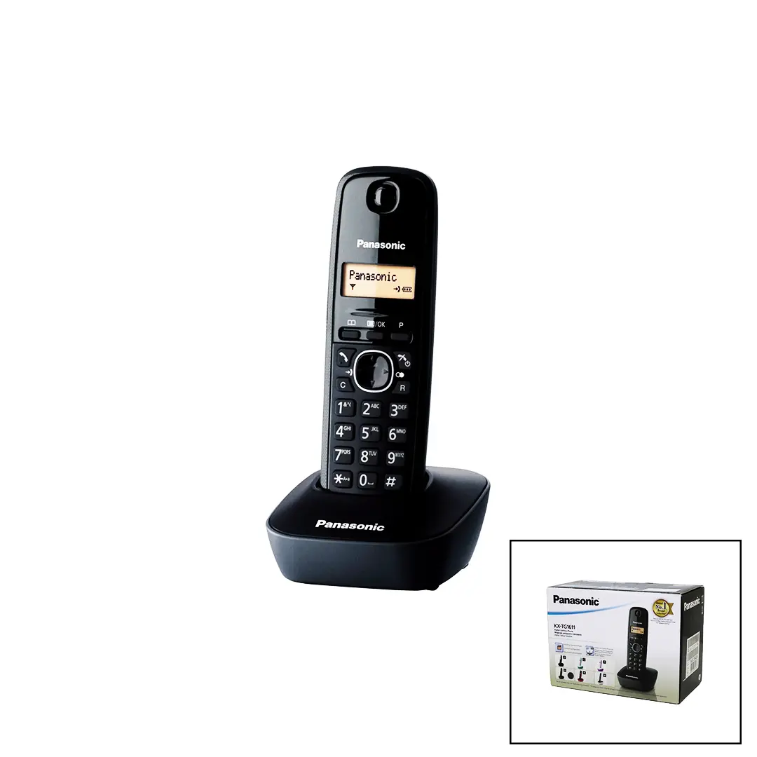 PANASONİC KX-TG1611 SİYAH - OVAL KABLOSUZ DİJİTAL TELSİZ TELEFON (4745)