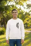 Sevgililer Günü Baskılı Oversize Bisiklet Yaka Sweatshirt - Beyaz-1