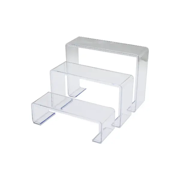 POŞETLİ 3 BOY MERDİVEN TEŞHİR AYAK YÜKSEKLİK: 6-11.5-16.5CM DERiNLİK: 6.5CM EN: 19.5-20.5-21.5CM (4745)